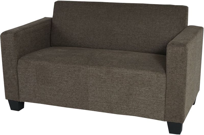 2er Sofa Couch Moncalieri Loungesofa Stoff/Textil ~ braun