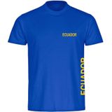 multifanshop Kinder T-Shirt - Ecuador - Brust & Seite - Druck gelb - Kind