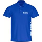 multifanshop Poloshirt - Bielefeld - Brust & Seite - Druck weiß - Polo