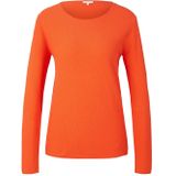 Tom Tailor Pullover Unifarbener Strickpullover mit Rundhalsausschnitt in Regular Fit