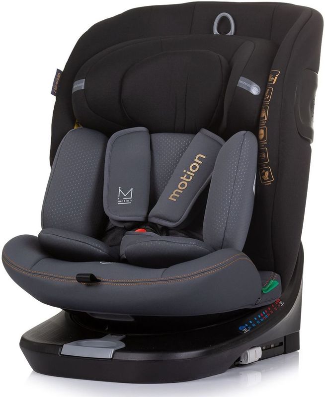 Chipolino i-Size Kindersitz Motion (40 - 150 cm) Isofix 360° drehbar verstellbar schwarz