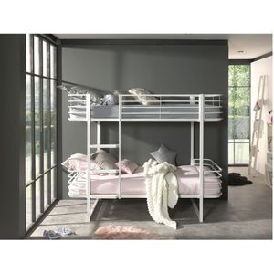 Etagenbett Metall Oscar, 2 Liegeflächen 90 x 200 cm, Weiß