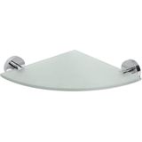 Brillantbad BOMEGA Glasablage Eckmodell Messing Chrom poliert für Bad & Küche >> zum Bohren