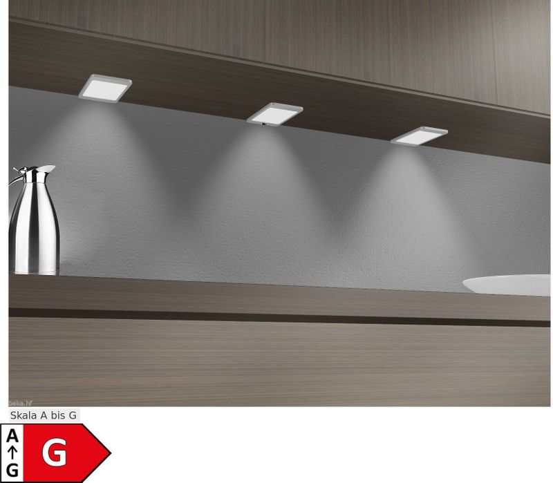 LED Unterbauleuchte, silber-grau, warmweiss, ohne Sensor, 1er SET