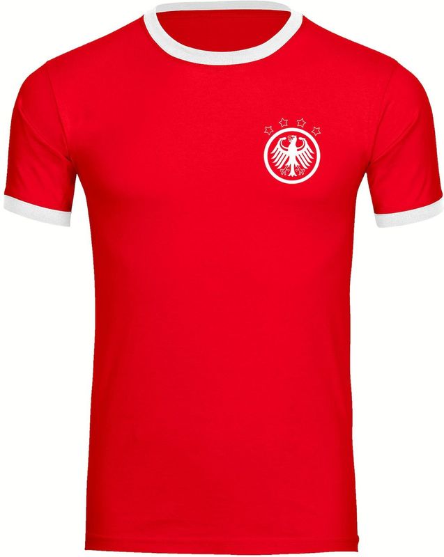 multifanshop Kontrast T-Shirt - Deutschland - Adler Retro - Druck weiß - Männer