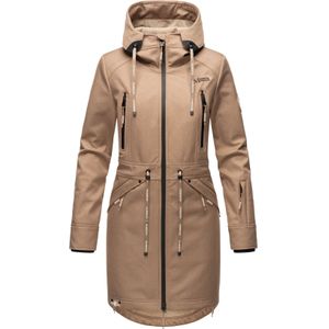 MARIKOO Damen Softshelljacke Funktionsjacke mit warmen Teddyfleece & Kapuze Racquellee