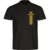 multifanshop Kinder T-Shirt - Dortmund - Streifen - Druck gelb - Kind