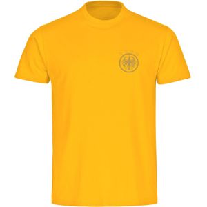 multifanshop Herren T-Shirt - Deutschland - Adler Retro Gold - Druck gold metallic - Männer