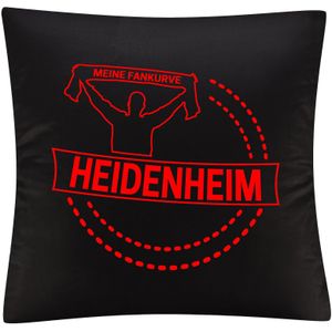 multifanshop Kissenbezug - Heidenheim - Meine Fankurve - Druck rot - Kissen