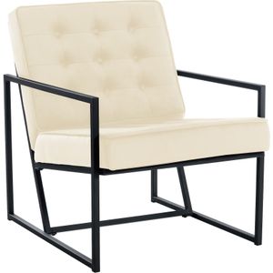 CLP Lounger Avon Samt - Lesesessel Mit Gestepptem Samtbezug Und Stabilem Metallgestell