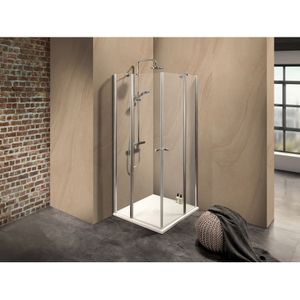 Duschkabine/ Duschabtrennung Dusbad Vital 2 zweiteilige Pendeltür an Festteil / Eckdusche  links 1200mm rechts 1050mm
