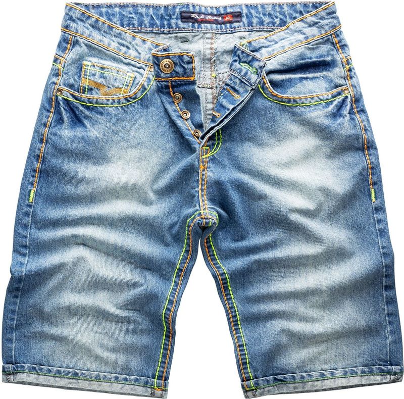 Rock Creek Shorts Jeansshorts dicke Naht Regular Fit