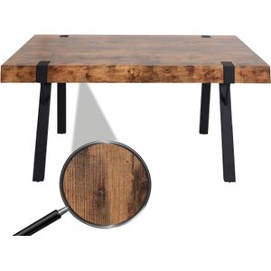 Esstisch MCW-L54, Tisch Küchentisch Esszimmertisch, Industrial Metall 150x90cm ~ dunkle Wildeiche
