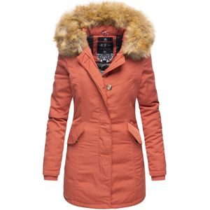 MARIKOO Damen edler Wintermantel Parka mit Kunstfellkapuze Karmaa