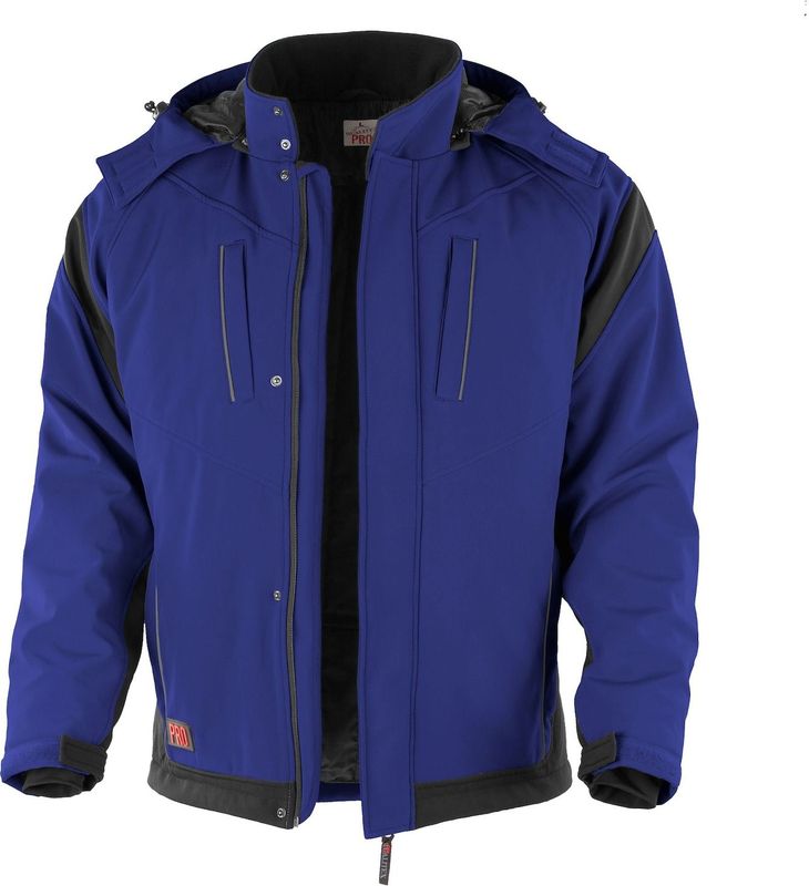 QUALITEX HIGH QUALITY WORKWEAR Softshelljacke PRO Winter kornblau/schwarz Damen: 52 Herren: XXL