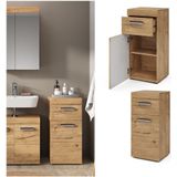 Vicco Midischrank Badschrank Badezimmerschrank Luna Schublade 2 Fächer 1 Tür