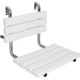 Brillantbad BELP Duschsitz am Griff hängend Edelstahl Kunststoff Weiß 440x500x507 mm, 120 kg Traglast für Bad & WC >> zum Einhängen