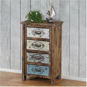 Kommode Leiria Schubladenkommode Schrank Shabby-Look, Vintage, 79x48x33cm