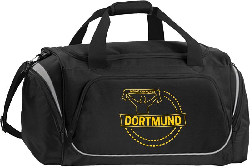 multifanshop Sporttasche - Dortmund - Meine Fankurve - Druck gelb - Tasche