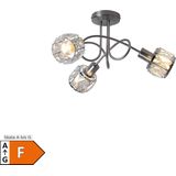 LED Deckenleuchte, Chrom, Glaskristall Spot, 38 cm, KRIS