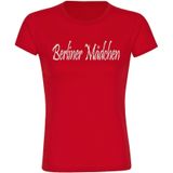 multifanshop Kinder T-Shirt - Berlin rot - Berliner Mädchen - Druck weiß - Kind