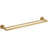 Brillantbad BABLO Doppelhandtuchhalter Messing Gold matt 120x655x55 mm für Bad & Küche >> zum Bohren oder Kleben*