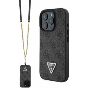 Guess Apple iPhone 16 Pro Max Metal Logo Strass Crossbody Hülle Case
