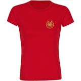multifanshop Damen T-Shirt - Deutschland - Adler Retro Gold - Druck gold metallic - Frauen
