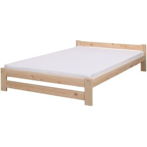 Coemo Bett Classico Holzbett Bettgestell mit Lattenrost Massivholz Kiefer 120x200 cm natur