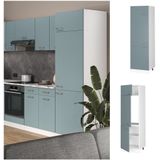 Vicco Kühlumbauschrank Küchenschrank R-Line Solid Weiß Blau Grau 60 cm modern