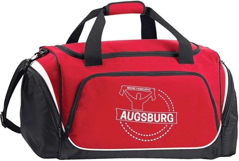 multifanshop Sporttasche - Augsburg - Meine Fankurve - Druck weiß - Tasche