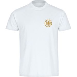 multifanshop Herren T-Shirt - Germany - Adler Retro Gold - Druck gold metallic - Männer