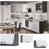 Vicco Hängeschrank 60 cm FAME Line Küchenschrank Dunstabzugshaube Landhaus Weiß Anthrazit