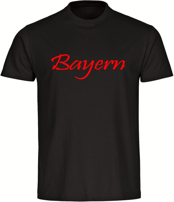 multifanshop Kinder T-Shirt - Bayern - Schriftzug - Druck rot - Kind
