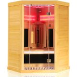 Dewello® Infrarotkabine Infrarotsauna SALTCOATS 120cm x 120cm inkl. 3 Vollspektrumstrahler, 4 Karbonstrahler, 2 Personen