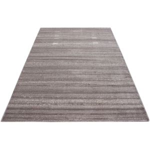 Teppich Kurzflor Modern Wohnzimmer Einfarbig Meliert Uni Pink Beige Grau Lila