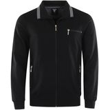 Hajo Jacke Unifarbene Comfort Fit-Sweatjacke Stay-Fresh mit Stehkragen und Brusttasche