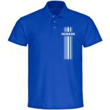 multifanshop Poloshirt - Paderborn - Streifen - Druck weiß - Polo