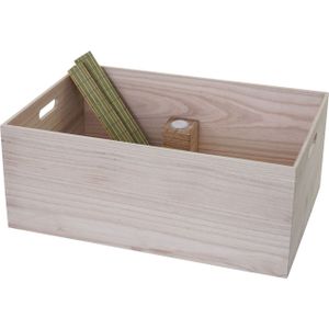 Holzbox MCW-C20, Dekokiste Aufbewahrung Holzkiste, Shabby-Look Vintage ~ 60x40x24cm, naturbraun