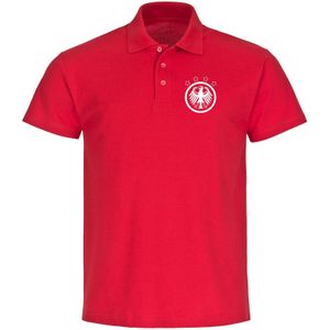 multifanshop Poloshirt - Deutschland - Adler Retro - Druck weiß - Polo