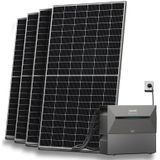 Solarway® All In One Balkonkraftwerk mit Speicher 2000W komplett Steckdose - 1,6 kWh Anker Solix 2 PRO Speicher - Solaranlage Komplettset - 500W bifaziale Solarmodule & Anker Speicher & Zubehör