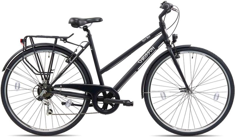 KCP City One Trekkingrad 28 Zoll Urban Bike Trekking Fahrrad 155 - 175 cm mit 7 Gängen schwarz 50 cm