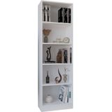 VCM Holz Aufbewahrung Stand Regal Bücherregal Deko Bücher Standregal Dilos XL 5-fach