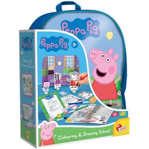 Lisciani 95841 - Peppa Wutz Mal- und Zeichenschule mit Rucksack Malbuch zeichnen malen Zeichenset