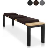 Lycce Bankauflage Kunstleder Klemmkissen 1 Leiste, extra weiche Polsterung (6cm Höhe), Sitzkissen Bank rutschfest, 100.000 Scheuertouren, Banktiefe ab 35 cm