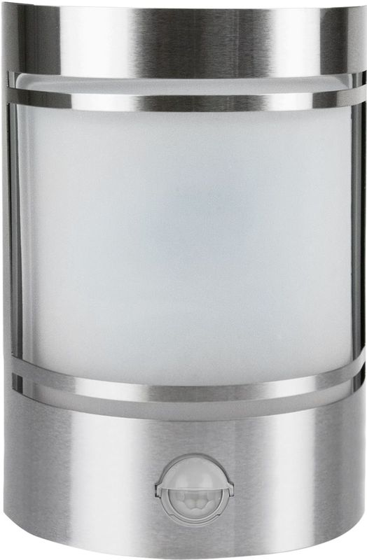 Grafner® Edelstahl Wandlampe mit Bewegungsmelder 153SQE27PIR Wandleuchte