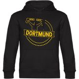 multifanshop Kapuzen Sweatshirt - Dortmund - Meine Fankurve - Druck gelb - Hoodie