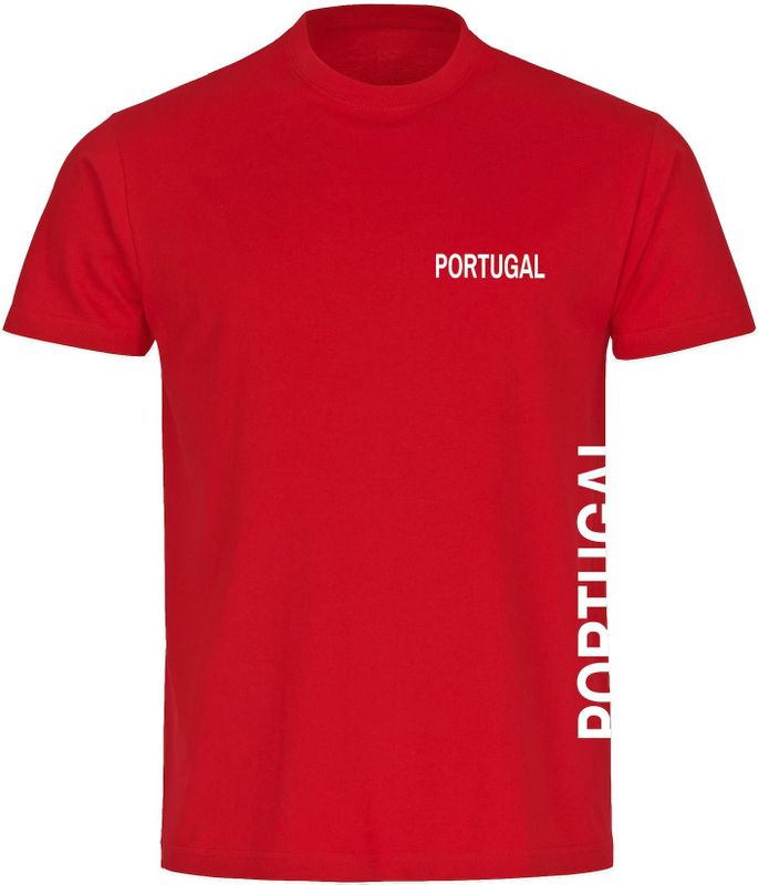 multifanshop Kinder T-Shirt - Portugal - Brust & Seite - Druck weiß - Kind