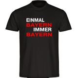 multifanshop Herren T-Shirt - Bayern - Einmal Immer - Druck rot - Männer