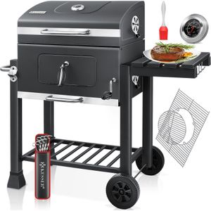 KESSER® Grill Grillwagen XXL Holzkohlegrill mit Deckel, Rädern, Edelstahl-Griff, Grillrost und Thermometer Holzkohle kohlegrill Wagen groß Kohle BBQ Barbeque Camping, Terrasse, Garten